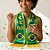 Faixa Decorativa de Tecido - Brasil Xadrez - Copa do Mundo - 1,30m - 1 unidade - Rizzo - Imagem 1