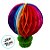 Enfeite Decorativo de Papel Seda - Balão Colmeia com Base - 30x20cm - 1 unidade - Rizzo - Imagem 2
