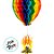 Enfeite Decorativo de Papel Seda - Balão Colmeia com Fogueira - 29,5x26cm - 1 unidade - Rizzo - Imagem 2