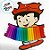 Enfeite Decorativo de Papel Seda - Menino com Sanfona Colmeia - 23x27cm - 1 unidade - Rizzo - Imagem 2