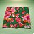 Guardanapo Chita Verde com Flores Rosas - 40x40cm - 4 unidades - Rizzo - Imagem 1