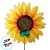 Enfeite Decorativo Espeto para Jardim Girassol G - Laço Verde - 90x48x3cm - 1 unidade - Cromus - Rizzo - Imagem 2