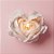 Vela Aromática - Rosa Formato Coração - Branco - 6x5cm - 1 unidade - Rizzo - Imagem 1