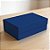 Caixa de Papel Rígido Retangular com Imã - Azul Escuro - M 29x21x9cm - 1 unidade - Cromus - Rizzo - Imagem 1