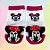 Meia Antiderrapante Com Chocalho - Minnie Mouse - Rosa - 1 a 2 Anos - 1 unidade - Disney Original - Rizzo - Imagem 1