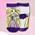 Meia Infantil Antiderrapante - Rapunzel - Roxo - 2 a 4 Anos - 1 unidade - Disney Original - Rizzo - Imagem 1