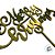 Topo de Bolo - Merry Christmas - Metalizado Dourado - 18cm - 1 unidade - Sonho Fino - Rizzo - Imagem 3