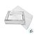 Caixa com Tampa Transparente Nº 6 (15cm x 15cm x 4cm) Prata - 10 unidades - Assk - Rizzo - Imagem 3