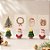 Mini Prendedor de Natal - Papai Noel e Árvore de Natal - 2,5x1cm - 4 unidades - Rizzo - Imagem 1