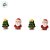 Mini Prendedor de Natal - Papai Noel e Árvore de Natal - 2,5x1cm - 4 unidades - Rizzo - Imagem 2