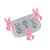 Molde de Silicone Trio de Coelhinhos Ref. 508 Flexarte - Imagem 1