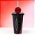 Copo de Plástico com Tampa e Canudo Pin Coca Cola - Preto - 500ml - 1 unidade - Plasútil - Rizzo - Imagem 1