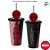 Copo de Plástico com Tampa e Canudo Pin Coca Cola - Preto - 500ml - 1 unidade - Plasútil - Rizzo - Imagem 2