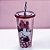 Copo de Plástico com Tampa e Canudo - Minnie Mouse - Rosa Metalizado - 700ml - 1 unidade - Plasútil - Rizzo - Imagem 1