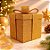 Caixa de Presente Decorativa para Cenário - Dourado Glitter - 25cm - 1 unidade - Rizzo - Imagem 1