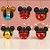 Bola de Natal - Turma do Mickey - Glitter - 6cm - Disney Original - 6 unidades - Cromus - Rizzo - Imagem 1