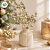 Galho Curto Decorativo - Frutas Dourado com Glitter e Lantejoulas - 29cm - 1 unidade - Cromus - Rizzo - Imagem 2