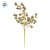 Galho Curto Decorativo - Frutas Dourado com Glitter e Lantejoulas - 29cm - 1 unidade - Cromus - Rizzo - Imagem 3
