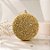 Bola de Natal - Dourado com Granulados Dourados - 10cm - 4 unidades - Cromus - Rizzo - Imagem 1