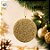 Bola de Natal - Dourado com Granulados Dourados - 10cm - 4 unidades - Cromus - Rizzo - Imagem 2