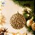 Bola de Natal - Dourado Flocada Com Lantejoulas - 10cm - 4 unidades - Cromus - Rizzo - Imagem 2