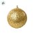 Bola de Natal - Trabalhada Dourado com Gliter e Lantejoulas - 8cm - 6 unidades - Cromus - Rizzo - Imagem 3
