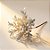 Galho Curto Decorativo - Folhas Prata - 18cm - 1 unidade - Cromus - Rizzo - Imagem 1