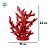 Enfeite Decorativo de Resina - Coral - Vermelho - 23x18cm - 1 unidade - Rizzo - Imagem 4