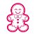 Kit Cortador e Carimbo Boneco (Gingerbread) 3D - Ref.1047  - 1 unidade - RR Cortadores - Rizzo - Imagem 1