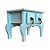 Mini Gaveteiro de Mesa 2 Gavetas Azul Bebê Rústico - MDF - 1 unidade - Rizzo - Imagem 1