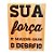 Carimbo de Madeira - Sua Força é Maior Que o Desafio - G - 1 unidade - Rizzo - Imagem 1