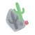 Molde de Silicone Cacto Médio + Florzinha Ref. 465 Flexarte - Imagem 1