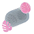 Molde de Silicone Dupla de Folhas Ref. 74 Flexarte - Imagem 1