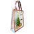 Sacola Transparente Fosca Com Alça De Fibra Vermelha - Árvore de Natal - 25x20x7cm - 12 unidades - Rizzo - Imagem 2