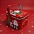 Lata de Metal Retangular Com Alça de Natal - Papai Noel e Amigos - 6x10,5x8cm  - 1 unidade - Rizzo - Imagem 1