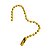 Corrente de Bolinha para Chaveiro com Canoa - Amarelo - 10cm - 10 unidades - Rizzo - Imagem 2