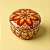 Lata De Metal Estampa De Mandala - Laranja e Vermelho - 7x7x4cm - 130ml - 1 unidade - Rizzo - Imagem 1