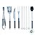 Kit De Churrasco Com 8 Peças em Aço Inox Com Estojo - 1 unidade - Rizzo - Imagem 3