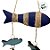 Enfeite Decorativo Para Pendurar - Peixes com Sino  - Azul Escuro - 28x12cm - 1 unidade - Rizzo - Imagem 3