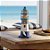 Enfeite Decorativo de Madeira - Farol Peixe 20x9cm - 1 unidade - Rizzo - Imagem 1