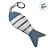 Enfeite Decorativo de Madeira - Chaveiro de Peixe - Azul Claro - 8x3,5cm - 1 unidade - Rizzo - Imagem 3