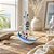 Enfeite Decorativo de Madeira - Barco Decorativo com Conchas e Boia - 15x11cm - 1 unidade - Rizzo - Imagem 1