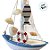 Enfeite Decorativo de Madeira - Barco Decorativo com Conchas e Boia - 15x11cm - 1 unidade - Rizzo - Imagem 4