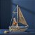 Enfeite Decorativo de Madeira - Modelo Barco com Estrela do Mar - 30x21x7,5cm - 1 unidade - Rizzo - Imagem 1