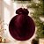 Bola de Natal Grande - Veludo Bordo - 35cm - 1 unidade - Rizzo - Imagem 1