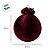 Bola de Natal Grande - Veludo Bordo - 35cm - 1 unidade - Rizzo - Imagem 2