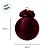 Bola de Natal Grande - Veludo Bordo - 25cm - 1 unidade - Rizzo - Imagem 2