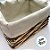 Cesta Retangular com Tecido M - Bege - 25x20x14cm - 1 unidade - Rizzo - Imagem 4