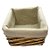 Cesta Quadrada com Tecido G - Bege - 25x25x16cm - 1 unidade - Rizzo - Imagem 3