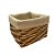 Cesta Quadrada com Tecido M - Bege - 21x21x14cm - 1 unidade - Rizzo - Imagem 2